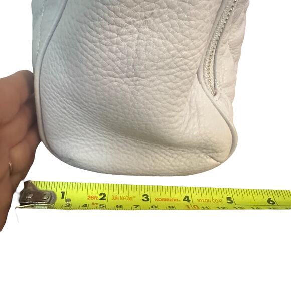 Vera Bradley Leah Quilted Leather Tote Bag Cloud Gray Light Blue Shoulder Bag - Picture 7 of 12